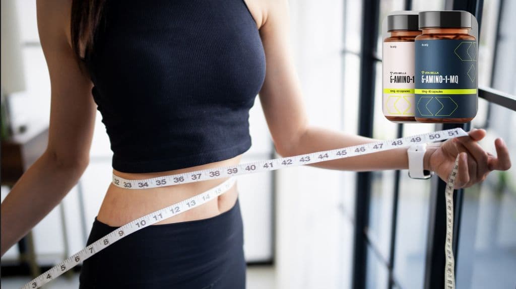 A woman putting a measuring tape around her waist